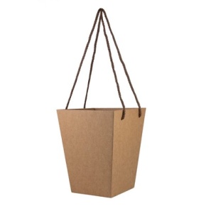 Коробка для букета 12,5х18х22,5см, натуральный (в уп. 10 шт.) в интернет-магазине флористических аксессуаров Азалия Декор