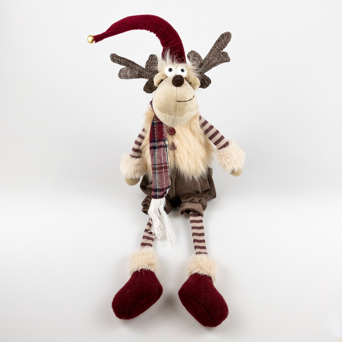 Сувенир Лось Мальчик/Девочка сидящий, Н48х18х18см, в асс., красный в интернет-магазине флористических аксессуаров Азалия Декор