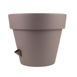 Кашпо Латина (пластик), D27,5хH23см, 9,1л, серый в интернет-магазине флористических аксессуаров Азалия Декор
