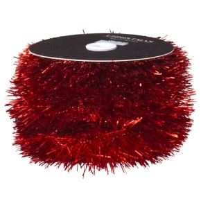 Гирлянда Мишура (пластик), 10м, красный в интернет-магазине флористических аксессуаров Азалия Декор