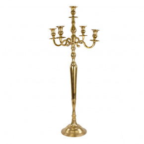 Канделябр для 5 свечей (металл), H99см, золотой в интернет-магазине флористических аксессуаров Азалия Декор