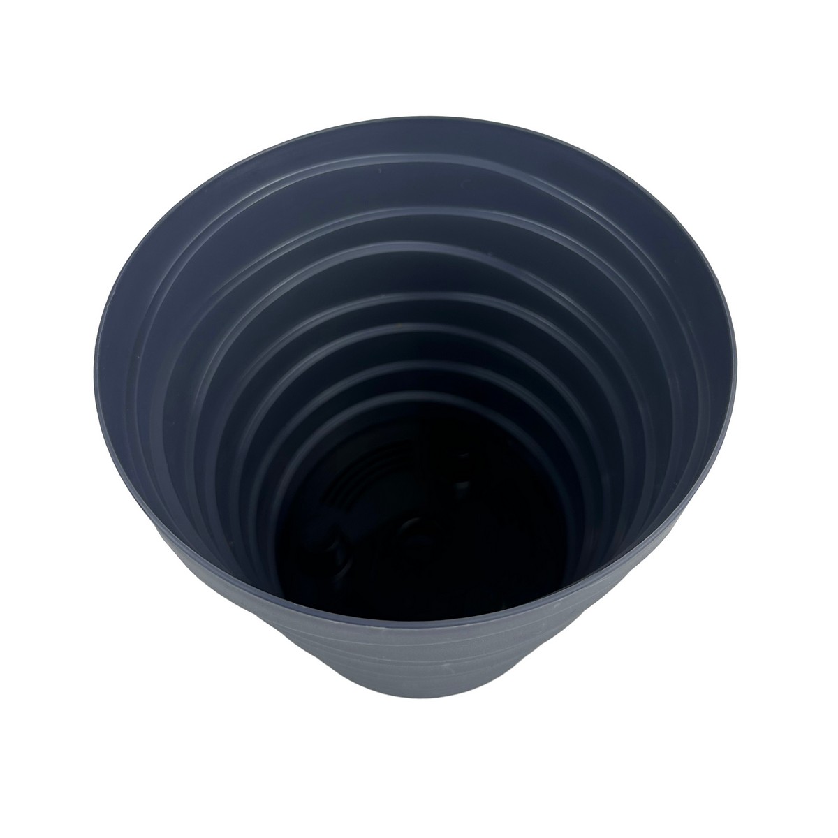 Кашпо Бархан (пластик), D14,5xH14,5см, 1,4л, антрацитовый в интернет-магазине флористических аксессуаров Азалия Декор