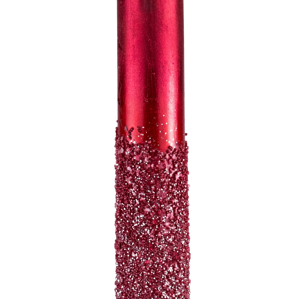 Набор столовых свечей с глиттером 2шт., H25xD2см, красный в интернет-магазине флористических аксессуаров Азалия Декор