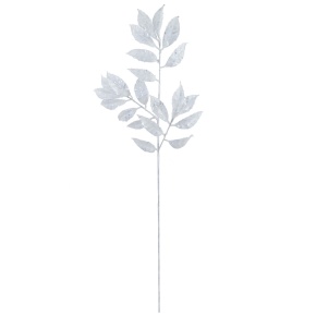 Ветка с глиттером, H79см, белый в интернет-магазине флористических аксессуаров Азалия Декор