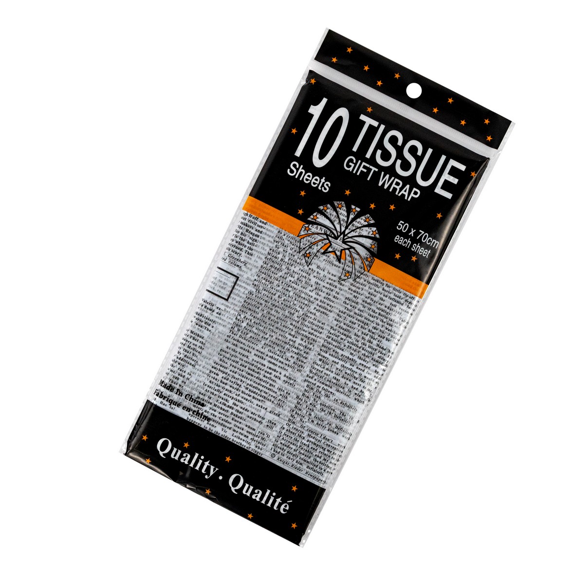 Бумага тишью Газета 20г/м2, 10 листов, 50х70см, белый в интернет-магазине флористических аксессуаров Азалия Декор