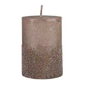 Свеча-столбик с глиттером, H10xD7см, розовый в интернет-магазине флористических аксессуаров Азалия Декор