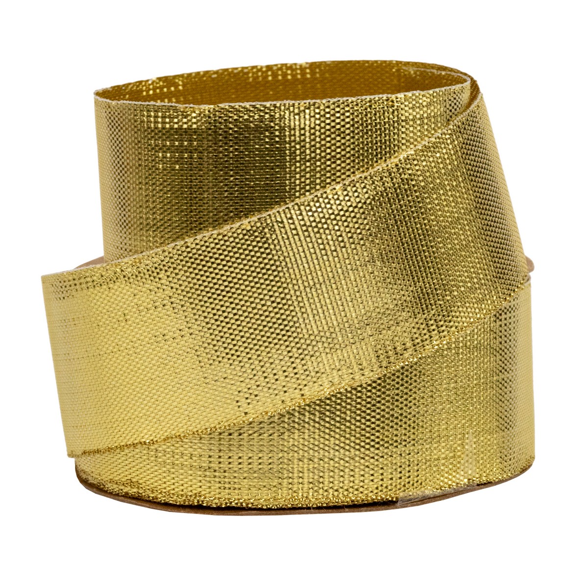 Лента декоративная (полиэстер), 25 мм 10 м, золотой в интернет-магазине флористических аксессуаров Азалия Декор
