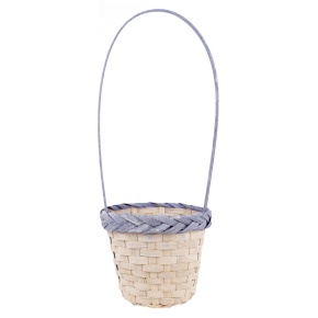 Корзина плетеная (бамбук), D16x14xH44см, сиреневый в интернет-магазине флористических аксессуаров Азалия Декор