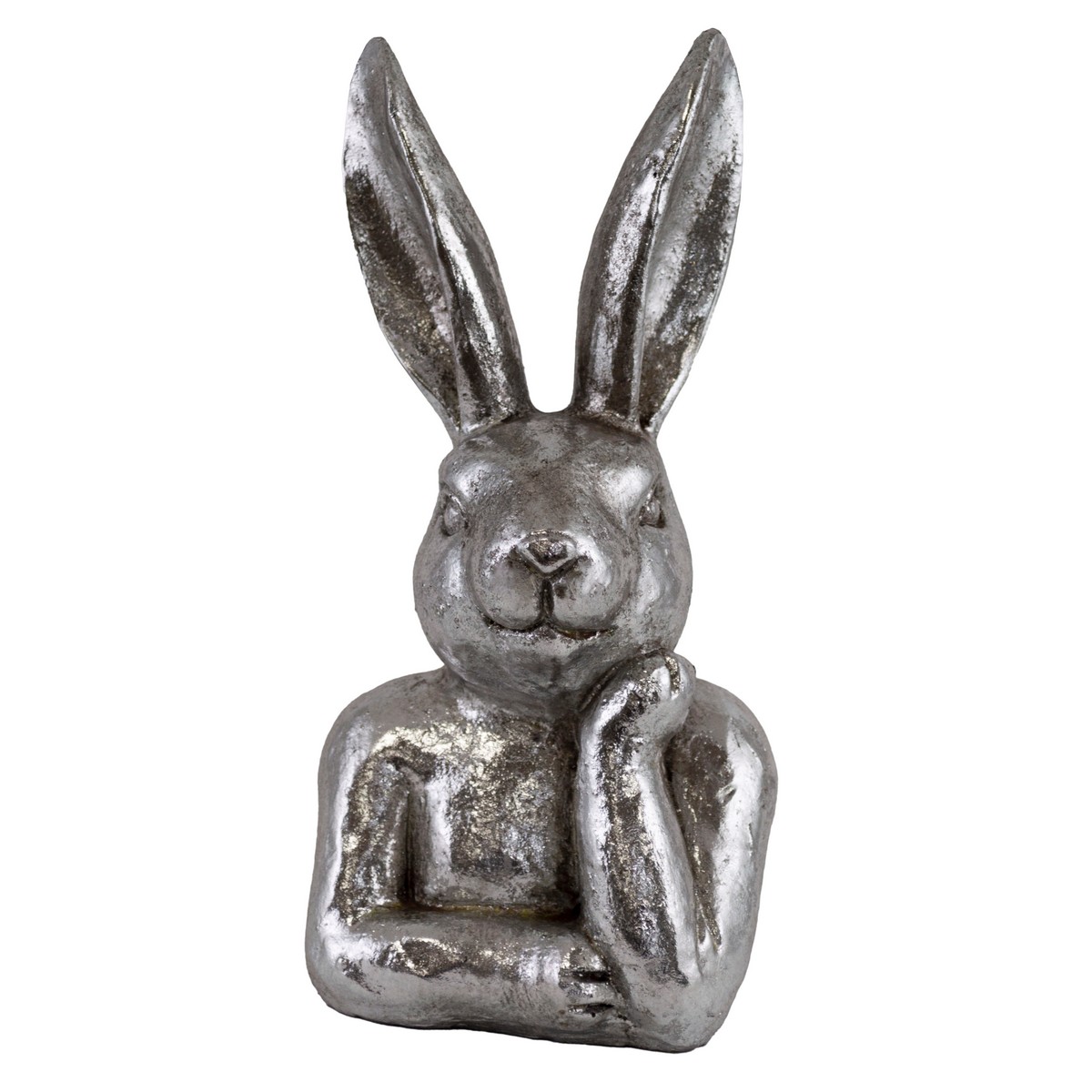 Сувенир Заяц (полирезин), H23,5x12x9,5см, в асс., серебряный в интернет-магазине флористических аксессуаров Азалия Декор