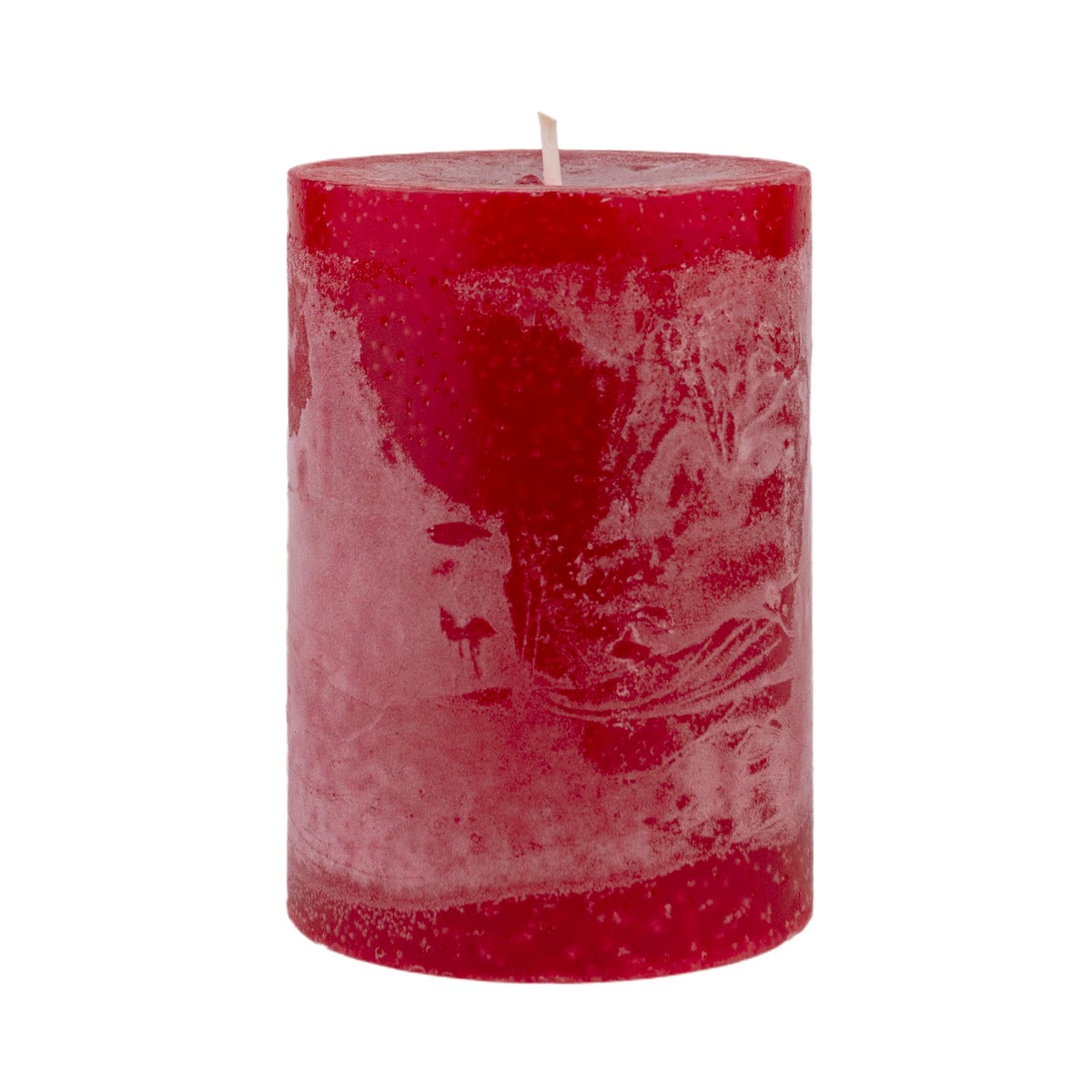 Свеча-столбик с ароматом Клубника (55 часов), H10xD7см, красный в интернет-магазине флористических аксессуаров Азалия Декор