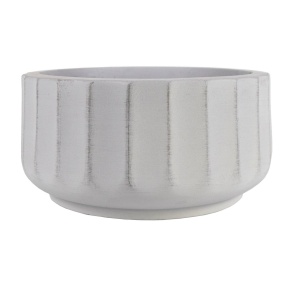 Кашпо Риб (файбергласс), D30xH15см, серый в интернет-магазине флористических аксессуаров Азалия Декор