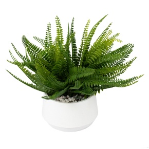 Папоротник в кашпо, 32см, зеленый в интернет-магазине флористических аксессуаров Азалия Декор