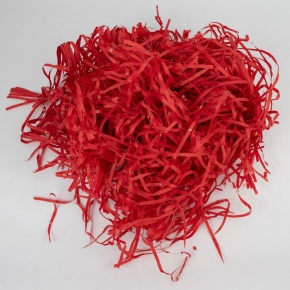 Наполнитель бумажный, 100г, красный в интернет-магазине флористических аксессуаров Азалия Декор