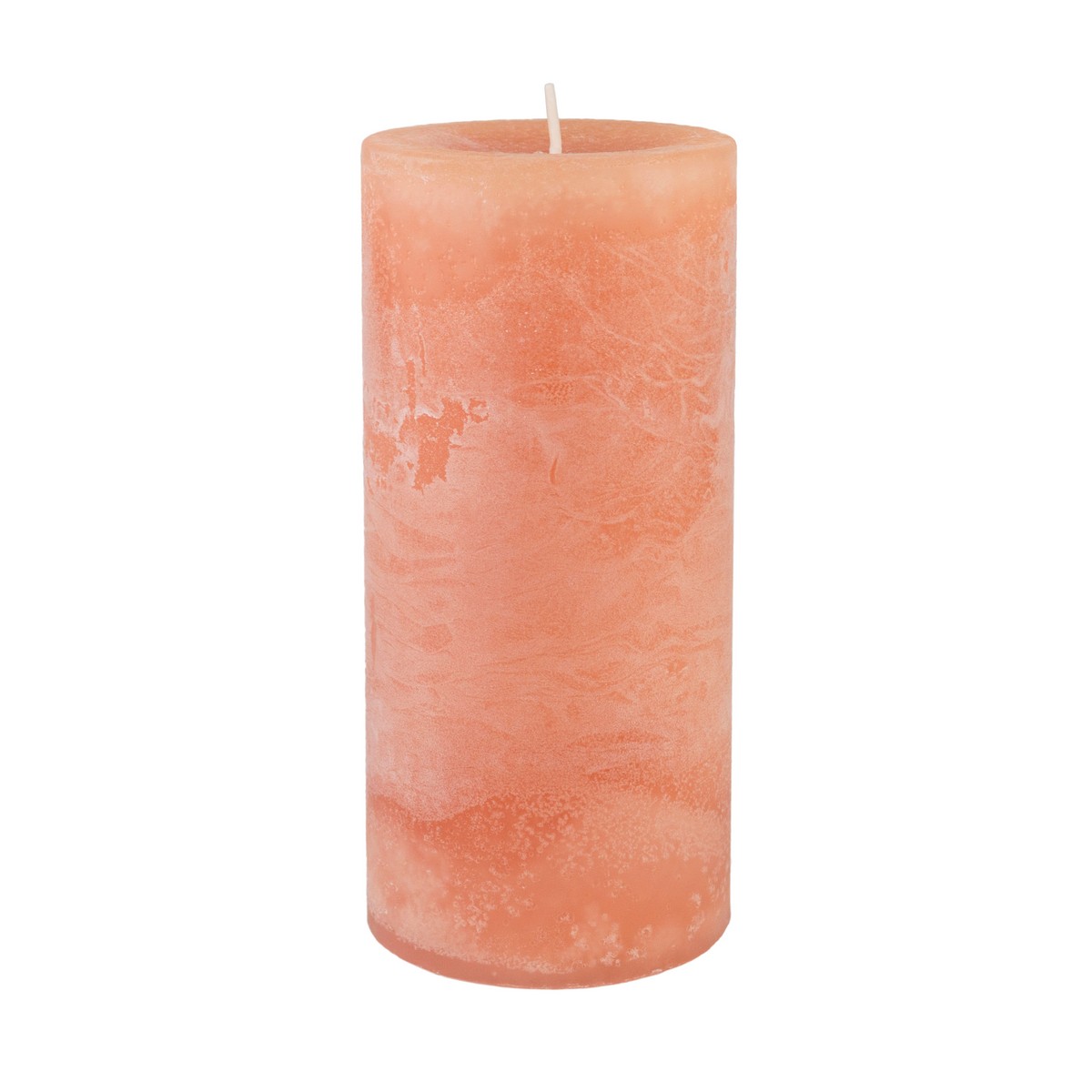 Свеча-столбик с ароматом Лемонграсс и мята (80 часов), H15xD7см, персиковый в интернет-магазине флористических аксессуаров Азалия Декор