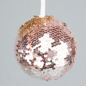 Украшение подвесное Шар, D10см, розовый в интернет-магазине флористических аксессуаров Азалия Декор