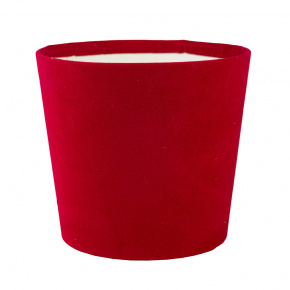 Кашпо для цветов (картон, бархат), D14xH13см, красный в интернет-магазине флористических аксессуаров Азалия Декор