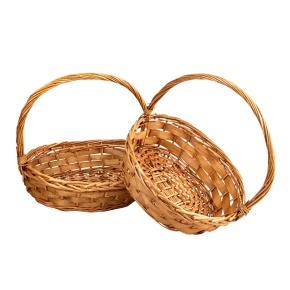 Набор корзин плетеных 2шт. (ива), 41x36x12xH36см, светло-коричневый в интернет-магазине флористических аксессуаров Азалия Декор
