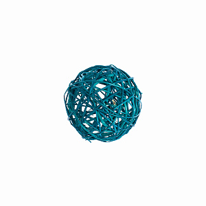 Набор шаров плетеных (ротанг) 6шт., D10см, бирюзовый в интернет-магазине флористических аксессуаров Азалия Декор