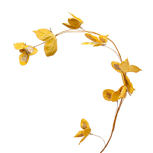 Ветка с бабочками, 30см, зол. в интернет-магазине флористических аксессуаров Азалия Декор