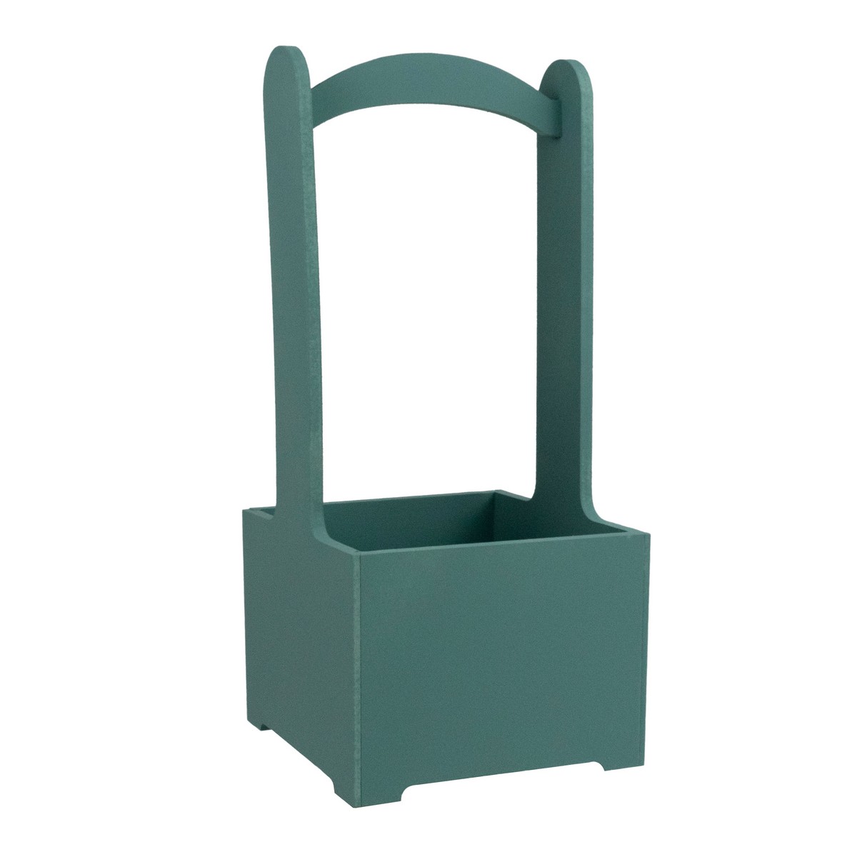 Корзина (дерево), 14х14х30см, изумрудный в интернет-магазине флористических аксессуаров Азалия Декор