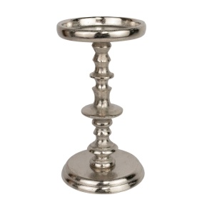Подсвечник (металл), H22,5x12см, серебряный в интернет-магазине флористических аксессуаров Азалия Декор