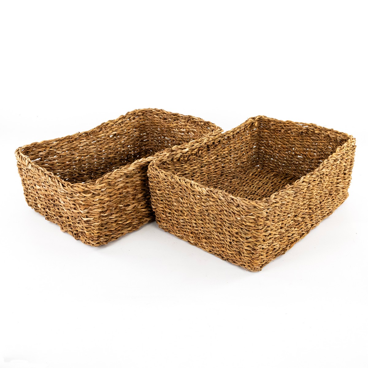 Набор корзин плетеных 5шт. (растительный материал), 52х41хH15см, натуральный в интернет-магазине флористических аксессуаров Азалия Декор