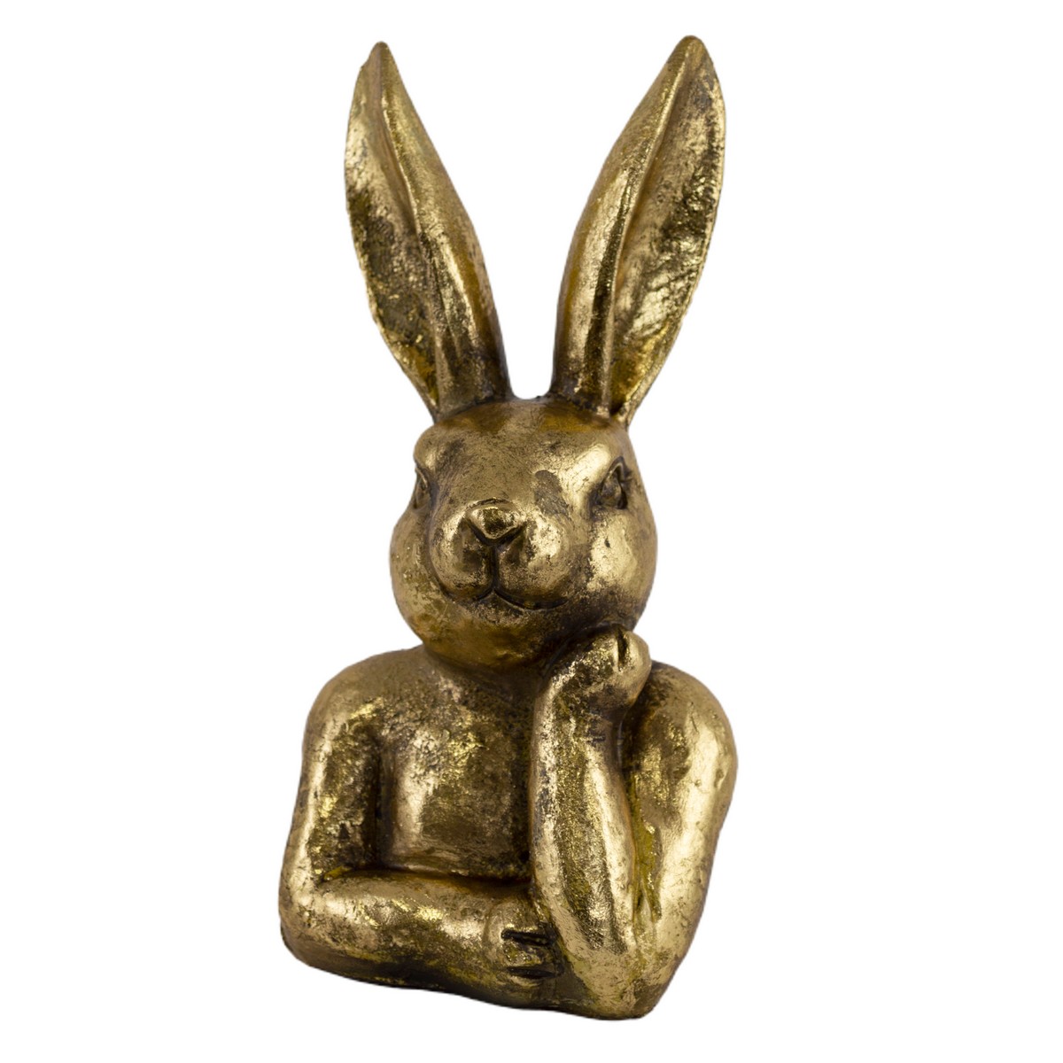 Сувенир Заяц (полирезин), H23,5x12x9,5см, в асс., золотой в интернет-магазине флористических аксессуаров Азалия Декор