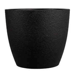 Кашпо Саванна (бетон), D21xH18см, 4л, черный в интернет-магазине флористических аксессуаров Азалия Декор