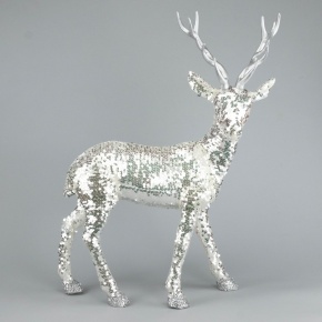 Сувенир Олень, Н54х43,5х20см, белый в интернет-магазине флористических аксессуаров Азалия Декор