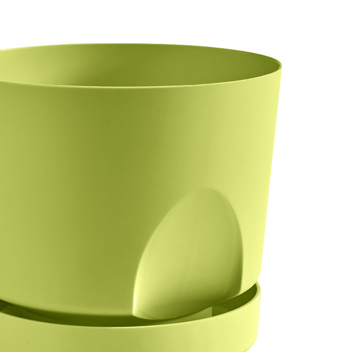 Цв. горшок Тренд (пластик), D12xH11см, 0,8л, зеленый в интернет-магазине флористических аксессуаров Азалия Декор