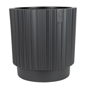 Кашпо со вставкой Мика ЭКО (пластик), D29xH30см, 5,5л, серый в интернет-магазине флористических аксессуаров Азалия Декор