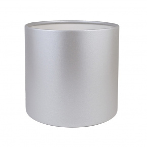 Коробка подарочная круглая без крышки, D16xH15 см, перламутровый серебряный в интернет-магазине флористических аксессуаров Азалия Декор