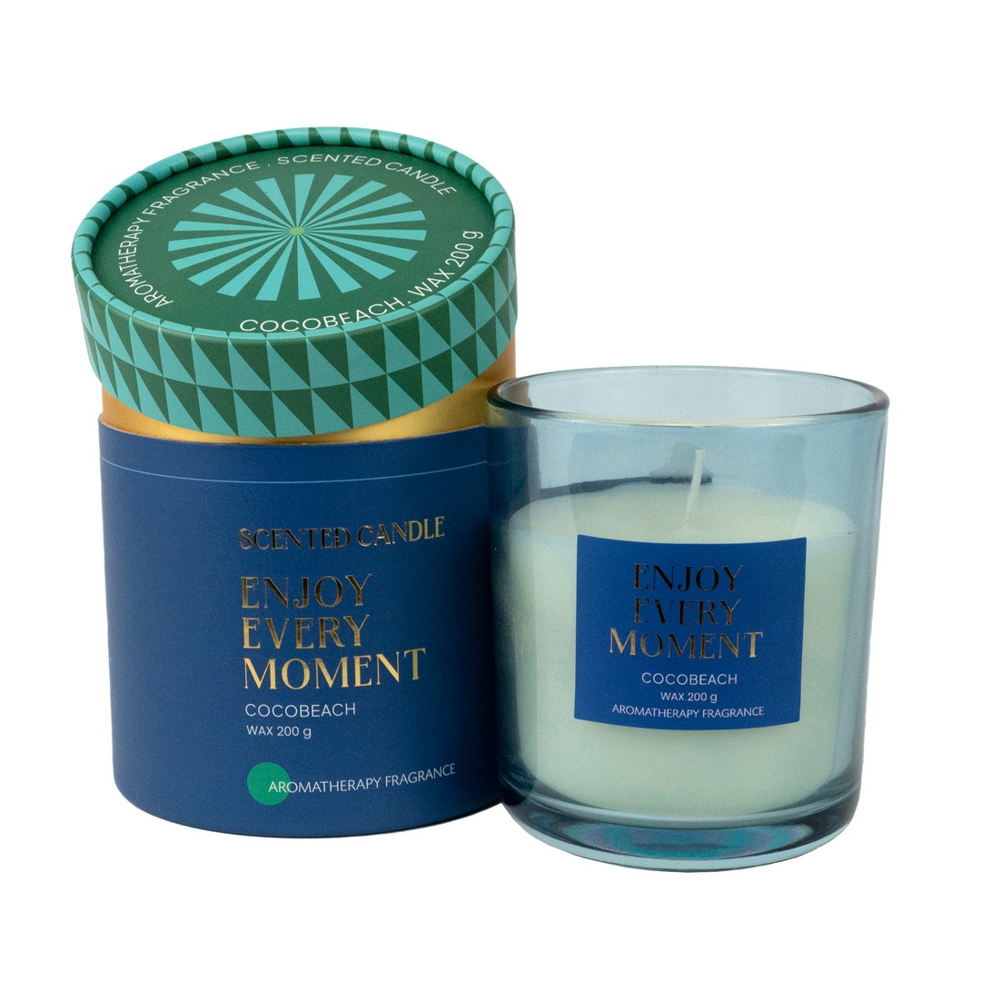 Свеча в стакане  ароматическая (стекло), H10xD9см, цв. в асс. в интернет-магазине флористических аксессуаров Азалия Декор