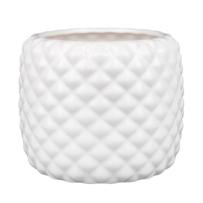Кашпо (керамика), D16xН15см, белый в интернет-магазине флористических аксессуаров Азалия Декор