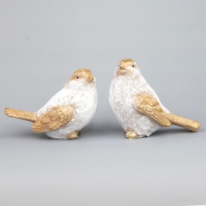 Сувенир Птичка (полирезин), Н7х9х5,5см, в асс., золотой в интернет-магазине флористических аксессуаров Азалия Декор