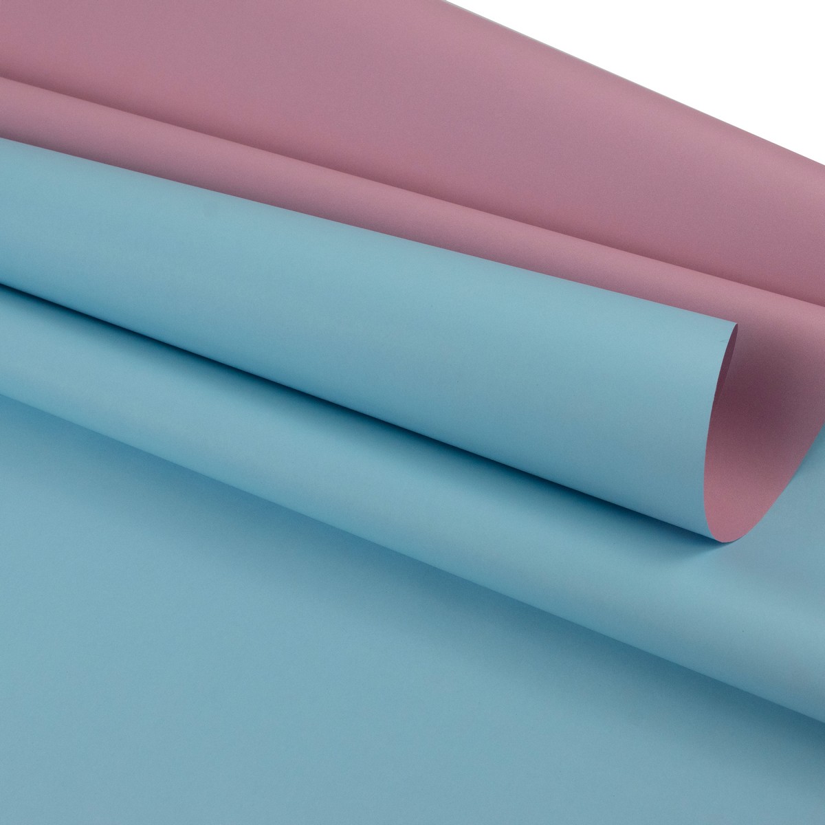 Бумага упаковочная крафт двусторонняя 60гр, 68 см 10 м, розовый/бирюзовый в интернет-магазине флористических аксессуаров Азалия Декор