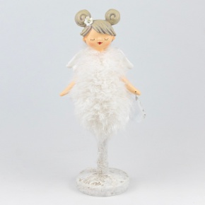 Сувенир Ангел (полирезин), Н26,5х13х8,5см, белый в интернет-магазине флористических аксессуаров Азалия Декор