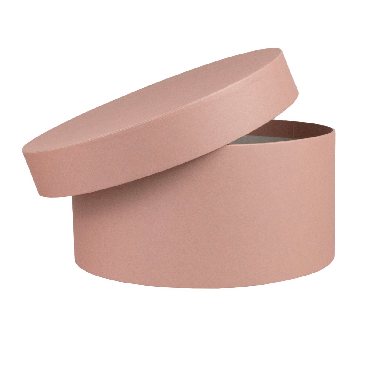 Коробка подарочная круглая, D20xH10 см, пудровый в интернет-магазине флористических аксессуаров Азалия Декор