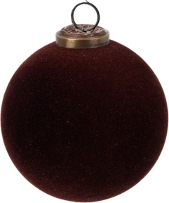 Украшение подвесное Шар (стекло), D10см, коричневый в интернет-магазине флористических аксессуаров Азалия Декор