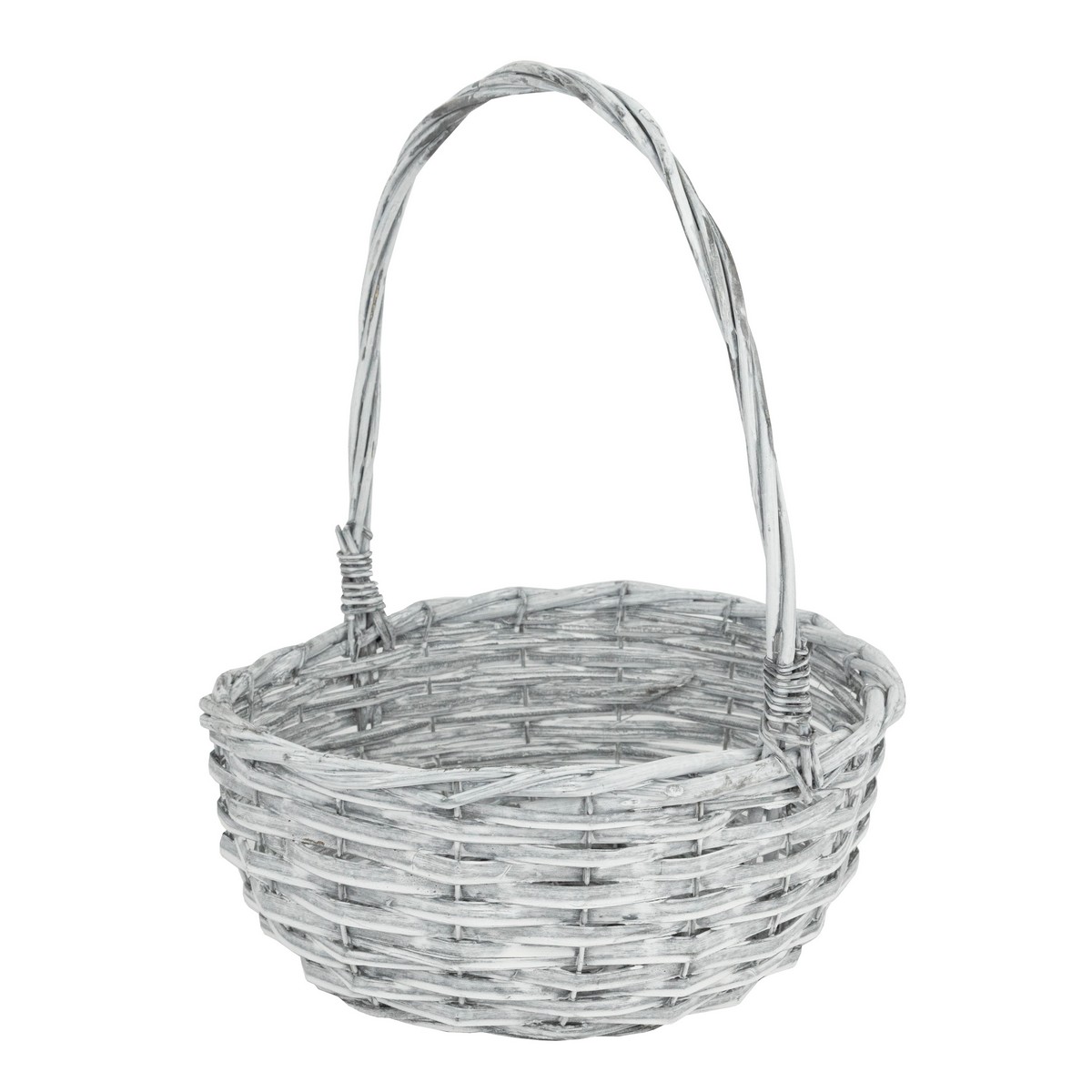 Набор корзин плетеных 3шт. (ива), D32х28хН13/37см/ D24х20хН9/27см, серый в интернет-магазине флористических аксессуаров Азалия Декор
