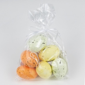 Набор украшений подвесных Яйцо 6шт., 6см, цв. в асс. в интернет-магазине флористических аксессуаров Азалия Декор