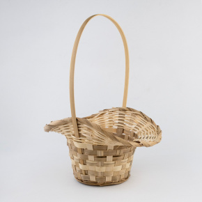 Корзина плетеная Шляпа (бамбук), D15x14/10xH33см, натуральный в интернет-магазине флористических аксессуаров Азалия Декор