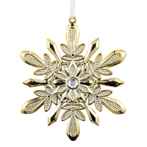 Украшение подвесное Звезда, 13,5х13,5см, золотой в интернет-магазине флористических аксессуаров Азалия Декор