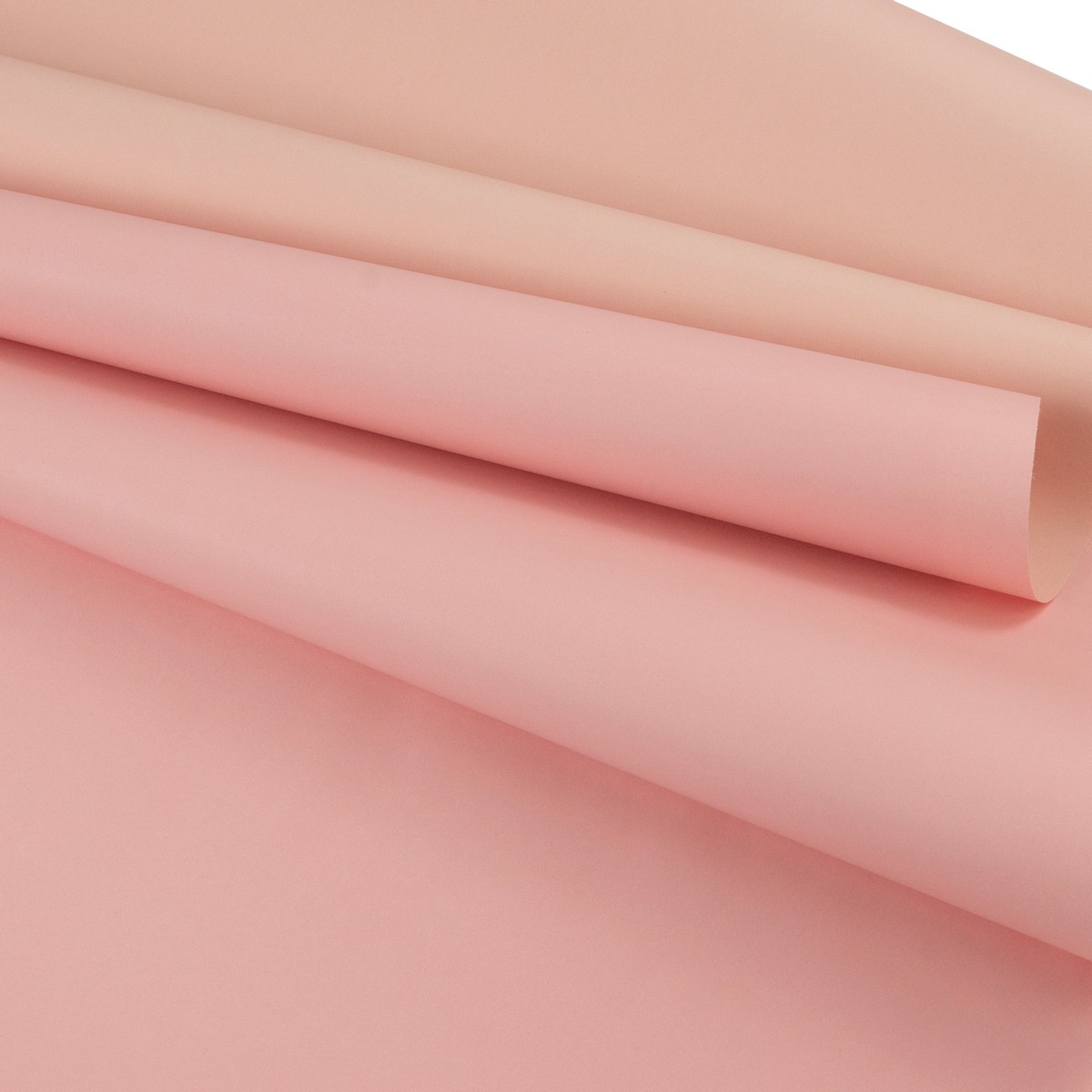 Бумага упаковочная крафт двусторонняя 60гр, 68 см 10 м, ванильный/светло-розовый в интернет-магазине флористических аксессуаров Азалия Декор