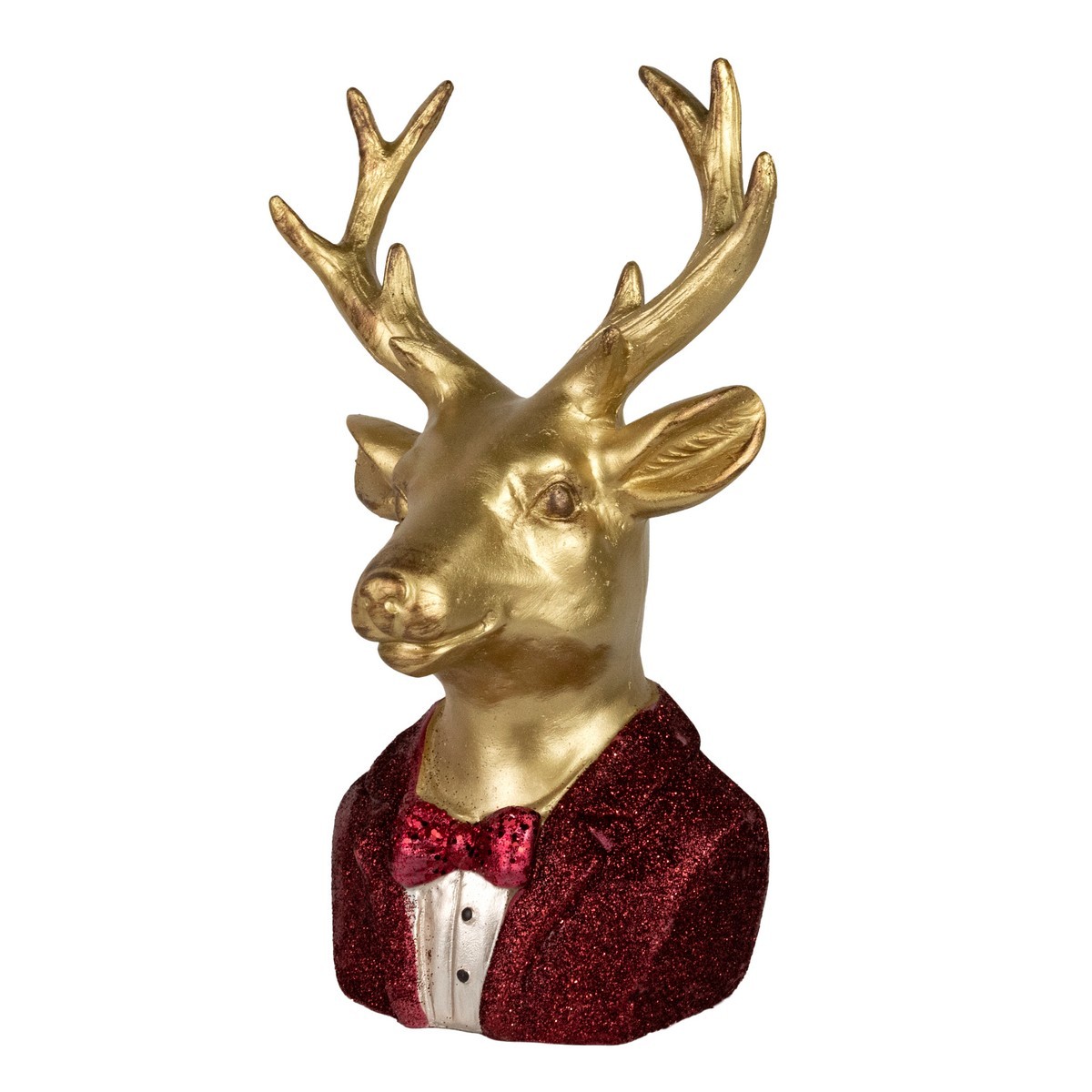 Сувенир Олень (полирезин), Н24,5х14,5х11,5см, красный в интернет-магазине флористических аксессуаров Азалия Декор