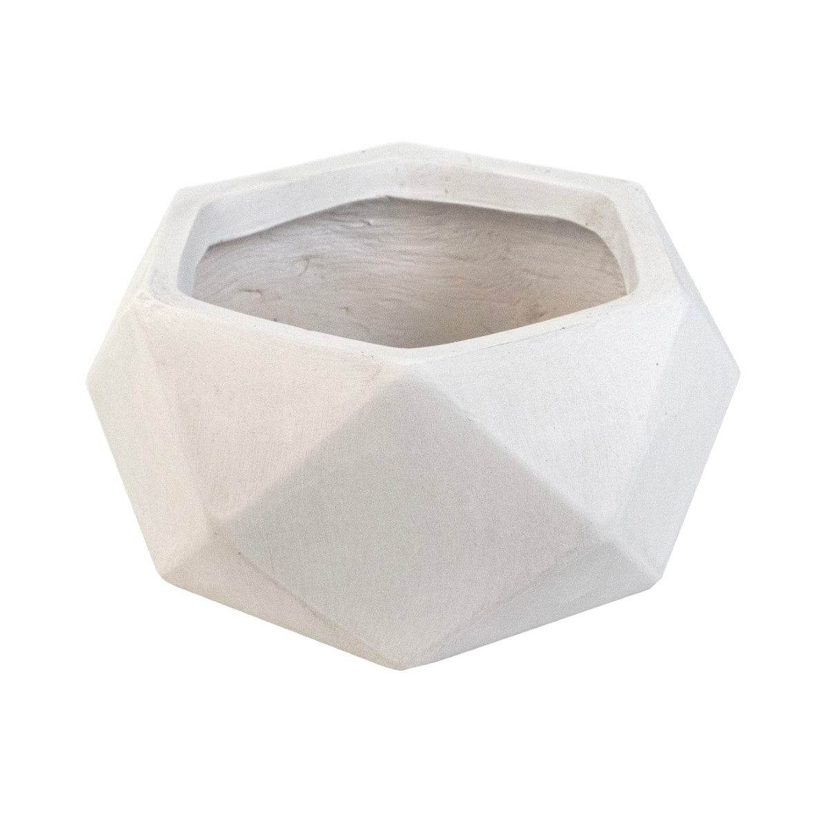 Кашпо Ромб (файбергласс), D30xH15см, белый в интернет-магазине флористических аксессуаров Азалия Декор