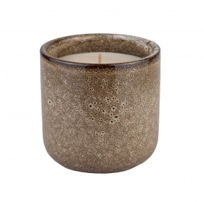 Свеча в стакане ароматическая (керамика), H10,5xD10,5см, коричневый в интернет-магазине флористических аксессуаров Азалия Декор