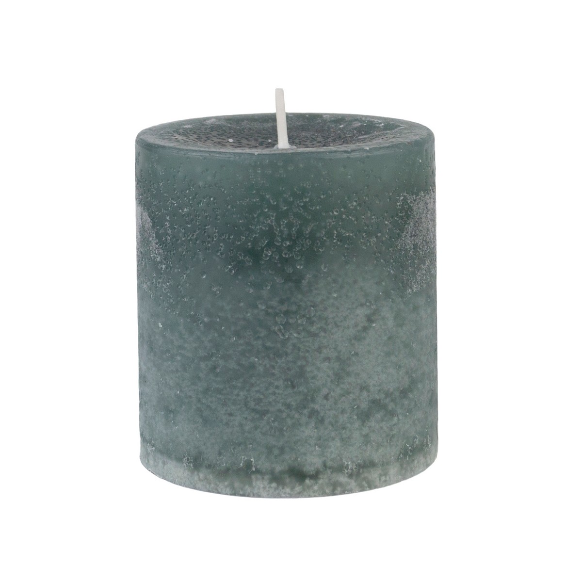 Свеча-столбик с ароматом Зеленый чай (38 часов), H7,5xD7см, зеленый в интернет-магазине флористических аксессуаров Азалия Декор