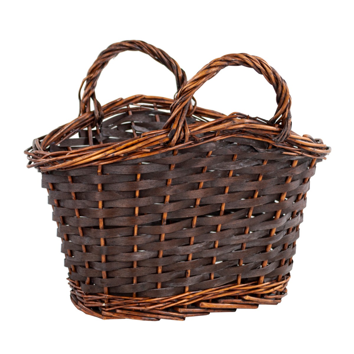 Набор корзин плетеных 2шт. (ива), D39х25х19х24х33см/ D34х20х17х22х30см, коричневый в интернет-магазине флористических аксессуаров Азалия Декор
