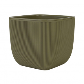 Кашпо Фабио (пластик), D14xH14см, 1,95л, зеленый в интернет-магазине флористических аксессуаров Азалия Декор